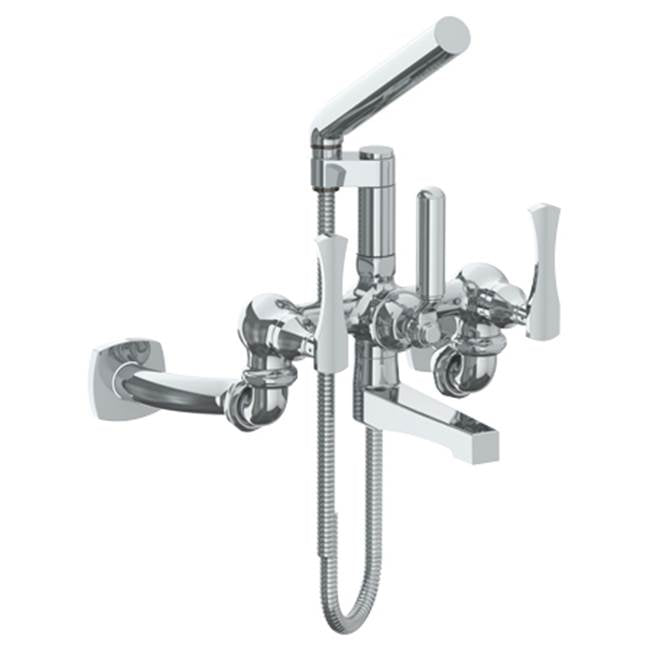 Watermark - Wall Mounted Exposed Bath Set with Hand Shower - Vintage Copper