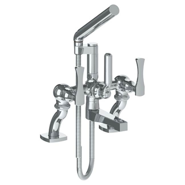 Watermark - Deck Mounted Exposed Bath Set with Hand Shower - Vintage Copper