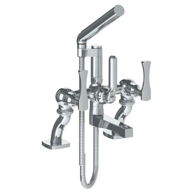 Watermark - Deck Mounted Exposed Bath Set with Hand Shower - Vintage Copper