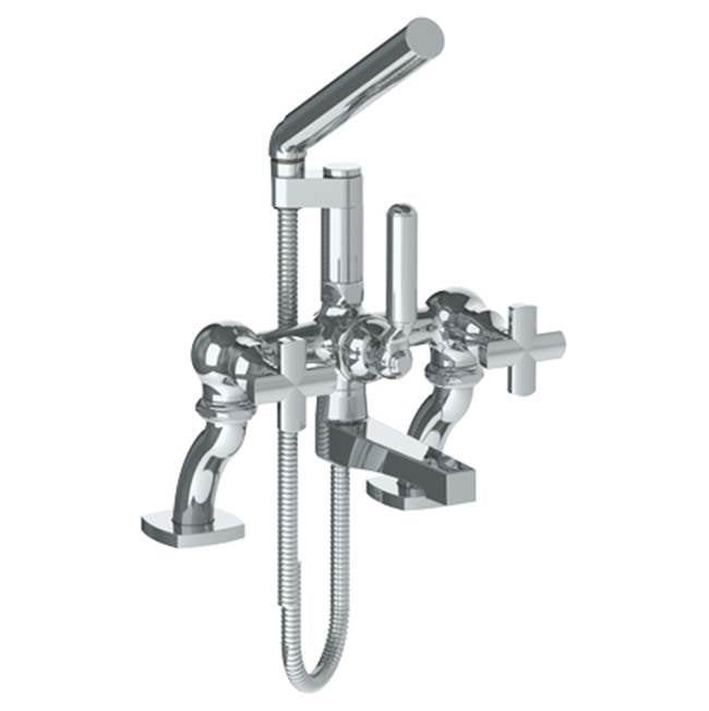 Watermark - Deck Mounted Exposed Bath Set with Hand Shower - Vintage Copper