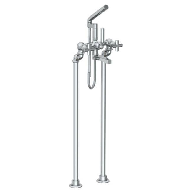 Watermark - Floor Standing Bath Set with Hand Shower - Vintage Copper