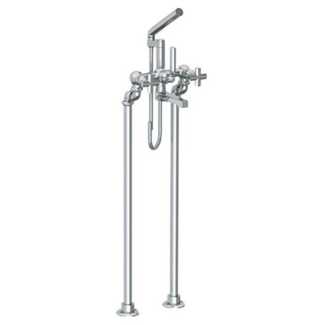 Watermark - Floor Standing Bath Set with Hand Shower - Vintage Copper