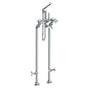 Watermark - Floor Standing Bath Set with Hand Shower and Shut-Off Valves - Vintage Copper