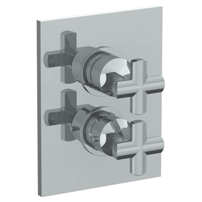 Watermark - Wall Mounted Thermostatic Shower Trim with built-in control, 6 1/4'' X 8'' - Vintage Copper