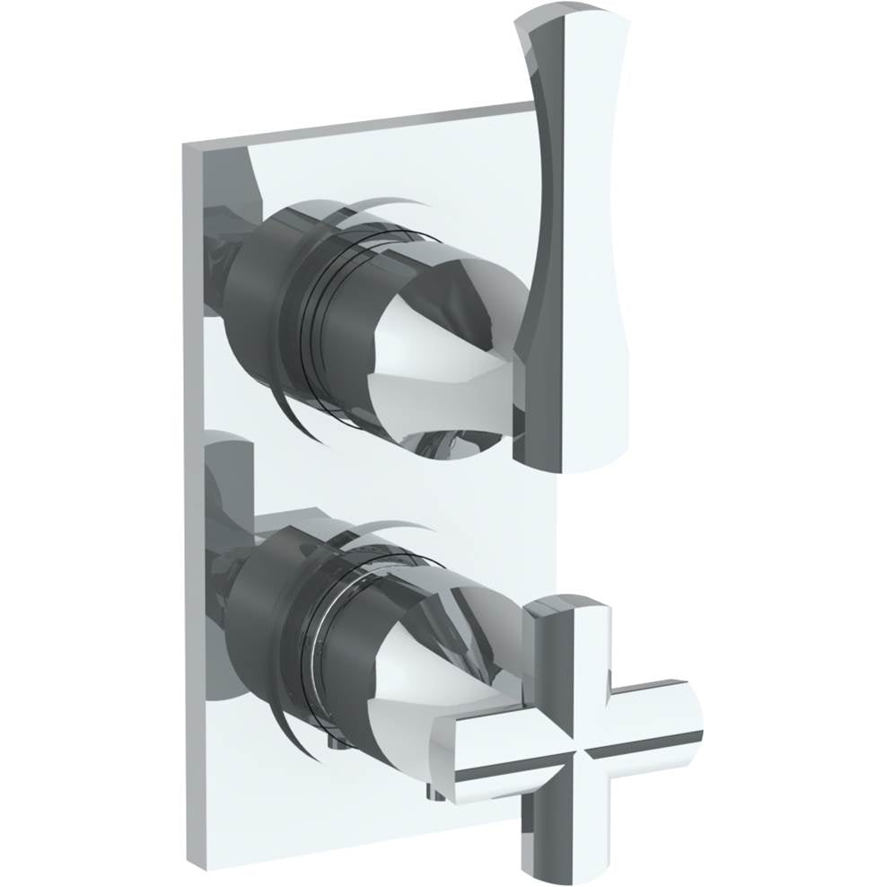 Watermark - Wall Mounted Mini Thermostatic Shower Trim with built-in control, 3 1/2'' X 8'' - Vintage Copper