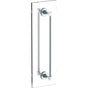 Watermark - James 6'' double shower door pull/ glass mount towel bar - Vintage Copper