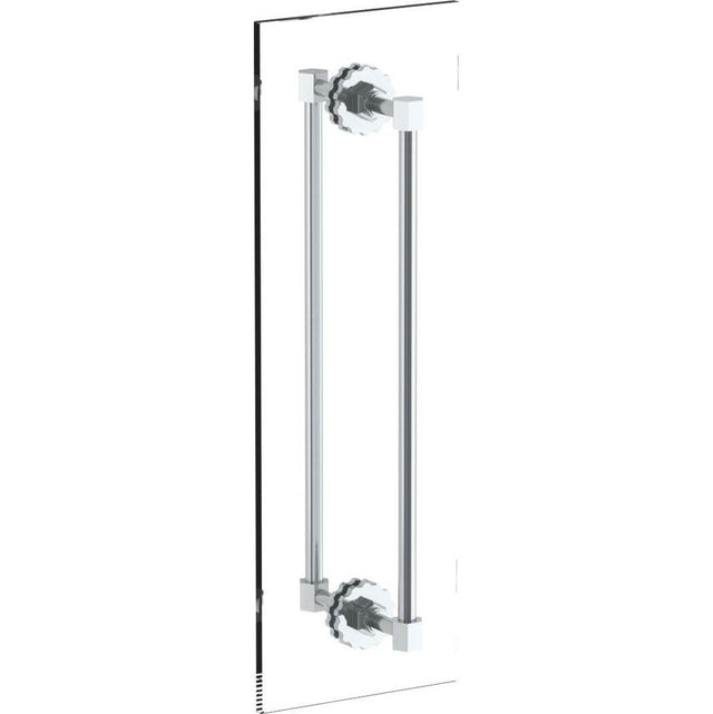 Watermark - James 18'' double shower door pull/ glass mount towel bar - Vintage Copper