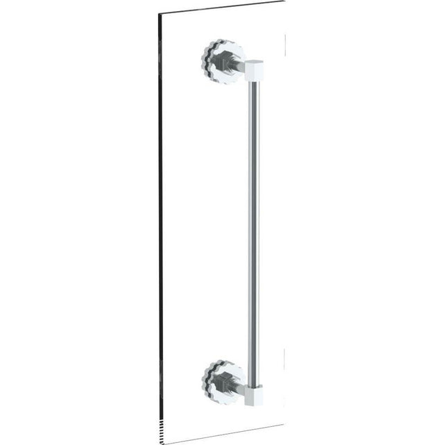 Watermark - James 18'' shower door pull/ glass mount towel bar - Vintage Copper