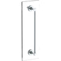 Watermark - James 18'' shower door pull with knob/ glass mount towel bar with hook - Vintage Copper