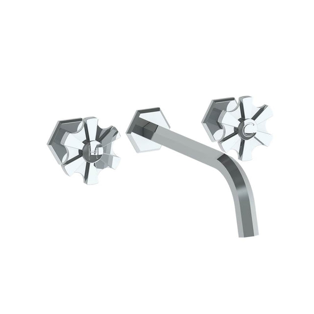 Watermark - Wall Mounted 3 Hole Lavatory Set with 8 1/2'' CTC Spout - Vintage Copper