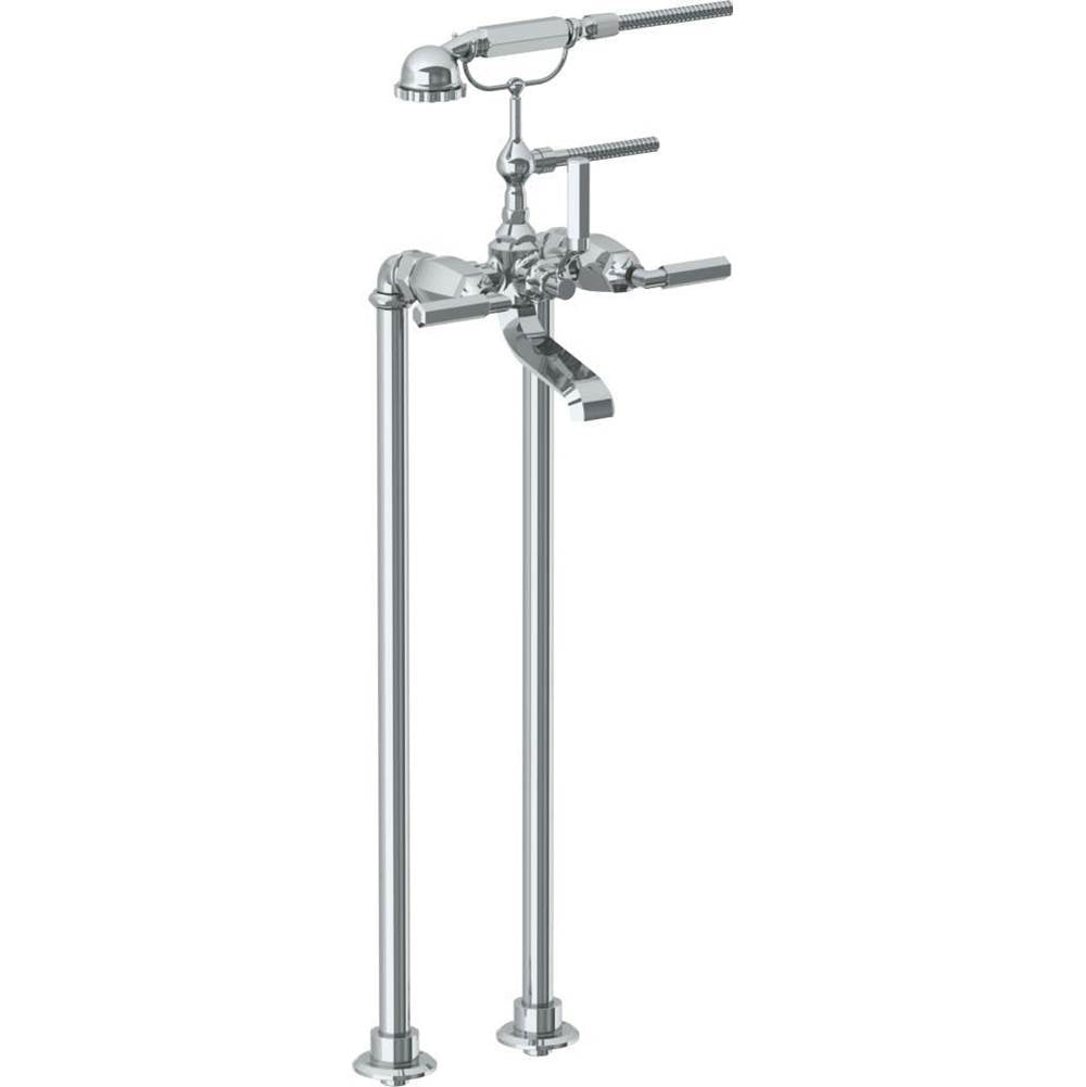 Watermark - Floor Standing Bath Set with Hand Shower - Vintage Copper
