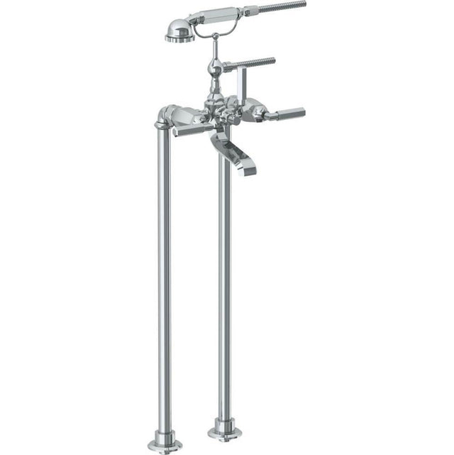 Watermark - Floor Standing Bath Set with Hand Shower - Vintage Copper