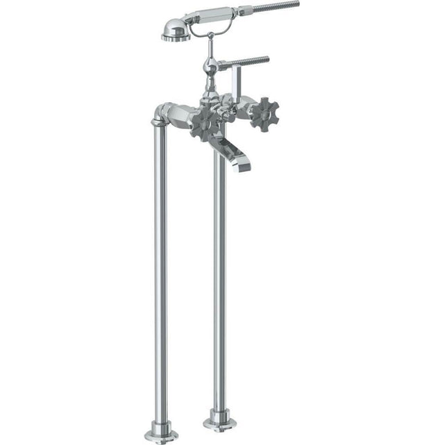 Watermark - Floor Standing Bath Set with Hand Shower - Vintage Copper