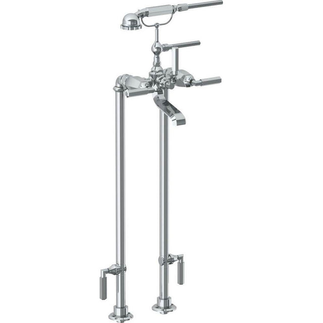 Watermark - Floor Standing Bath Set with Hand Shower and Shut-Off Valves - Vintage Copper
