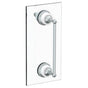 Watermark - Venetian 12'' Shower Door Pull With Knob/ Glass Mount Towel Bar With Hook - Vintage Copper