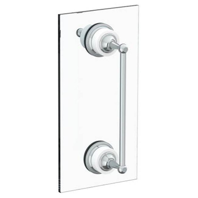 Watermark - Venetian 18'' Shower Door Pull With Knob/ Glass Mount Towel Bar With Hook - Vintage Copper
