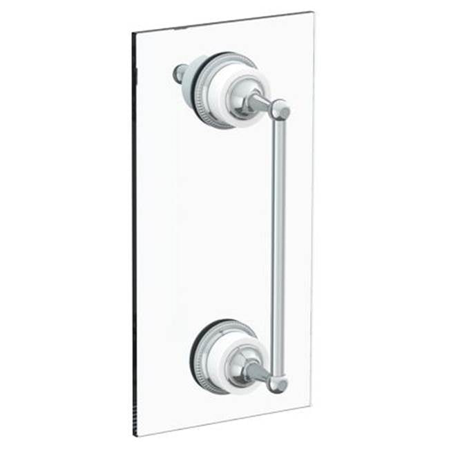 Watermark - Venetian 18'' Shower Door Pull With Knob/ Glass Mount Towel Bar With Hook - Vintage Copper