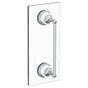 Watermark - Venetian 24'' Shower Door Pull/ Glass Mount Towel Bar - Vintage Copper