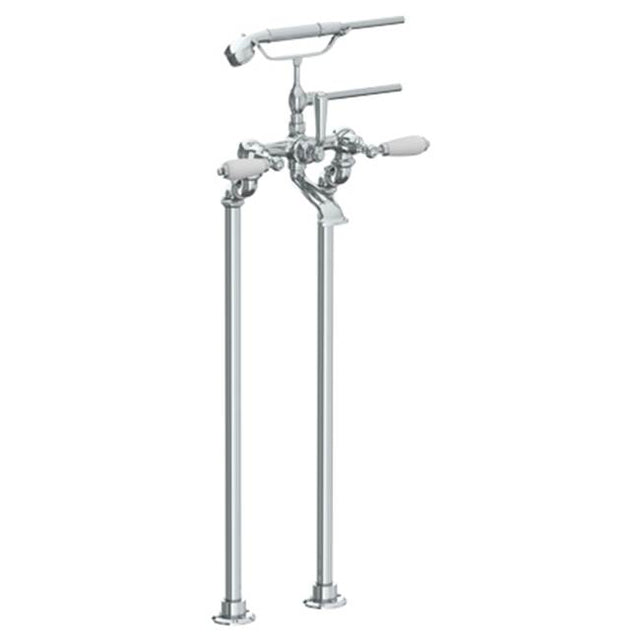 Watermark - Floor Standing Bath Set with Hand Shower - Vintage Copper