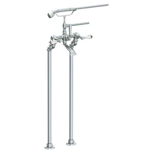 Watermark - Floor Standing Bath Set with Hand Shower - Vintage Copper
