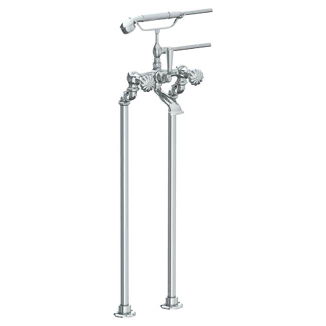 Watermark - Floor Standing Bath Set with Hand Shower - Vintage Copper