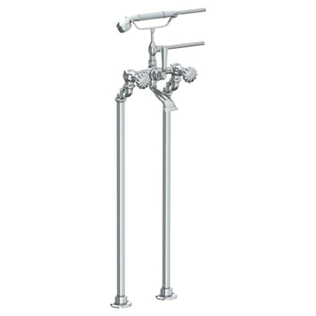 Watermark - Floor Standing Bath Set with Hand Shower - Vintage Copper