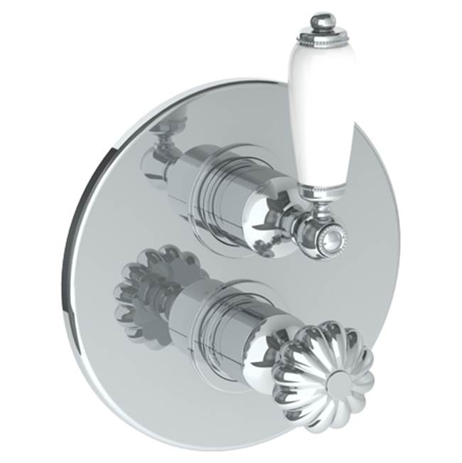 Watermark - Wall Mounted Thermostatic Shower Trim with built-in control, 7 1/2'' - Vintage Copper