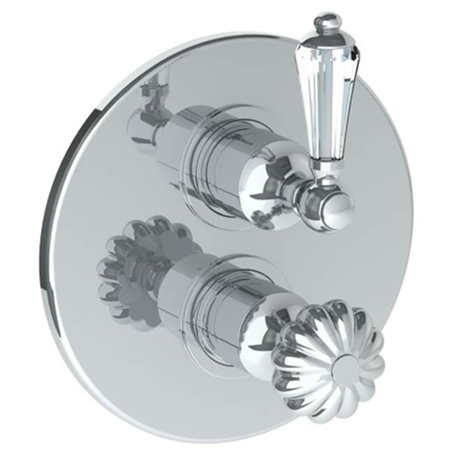 Watermark - Wall Mounted Thermostatic Shower Trim with built-in control, 7 1/2'' - Vintage Copper