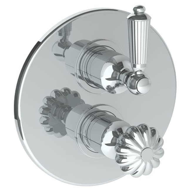 Watermark - Wall Mounted Thermostatic Shower Trim with built-in control, 7 1/2'' - Vintage Copper