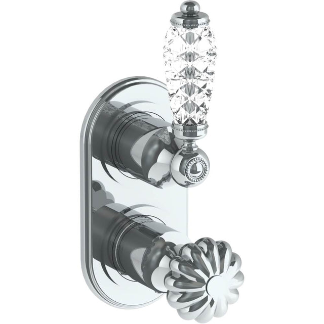Watermark - Wall Mounted Mini Thermostatic Shower Trim with built-in control, 3 1/2'' - Vintage Copper