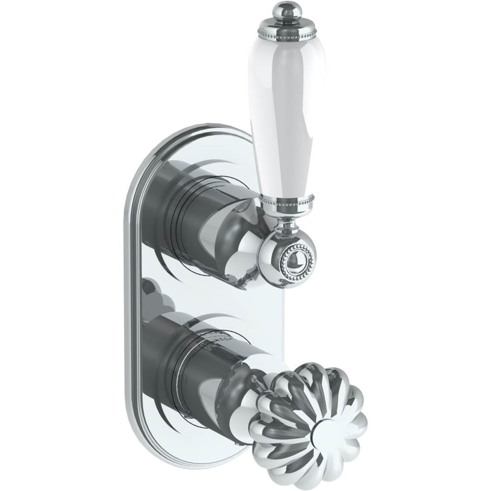 Watermark - Wall Mounted Mini Thermostatic Shower Trim with built-in control, 3 1/2'' - Vintage Copper