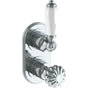 Watermark - Wall Mounted Mini Thermostatic Shower Trim with built-in control, 3 1/2'' - Vintage Copper