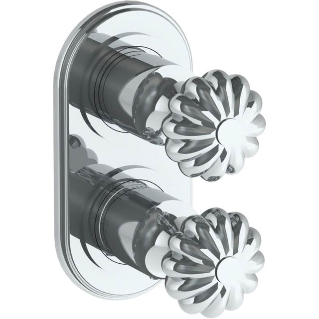 Watermark - Wall Mounted Mini Thermostatic Shower Trim with built-in control, 3 1/2'' - Vintage Copper