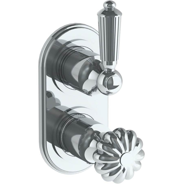Watermark - Wall Mounted Mini Thermostatic Shower Trim with built-in control, 3 1/2'' - Vintage Copper