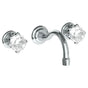 Watermark - Wall Mounted 3 Hole Lavatory Set with 6 1/2'' CTC Spout - Vintage Copper