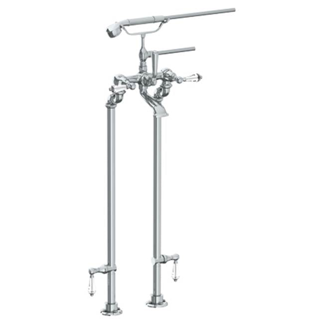 Watermark - Floor Standing Bath Set with Hand Shower and Shut-Off Valves - Vintage Copper