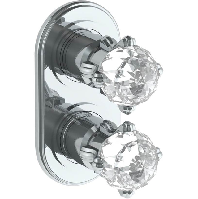Watermark - Wall Mounted Mini Thermostatic Shower Trim with built-in control, 3 1/2'' - Vintage Copper