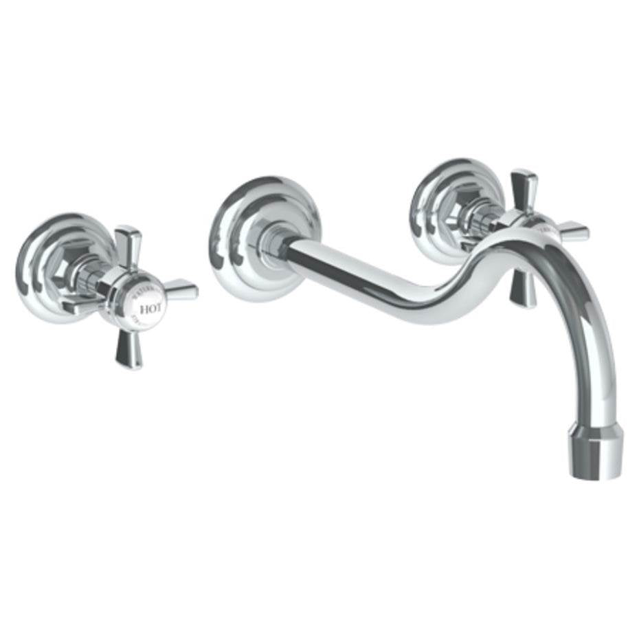 Watermark - Wall Mounted 3 Hole Lavatory Set with 10 7/8'' CTC Spout - Vintage Copper