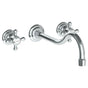 Watermark - Wall Mounted 3 Hole Lavatory Set with 10 7/8'' CTC Spout - Vintage Copper