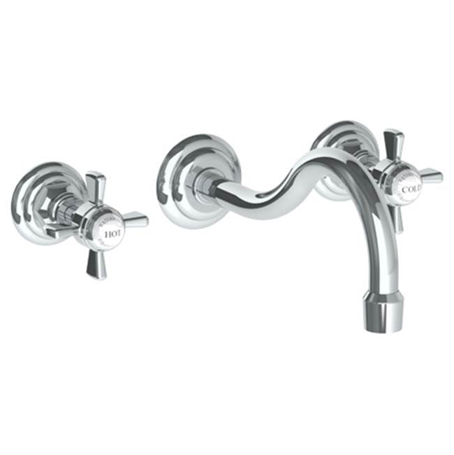 Watermark - Wall Mounted 3 Hole Lavatory Set with 8 3/4'' CTC Spout - Vintage Copper