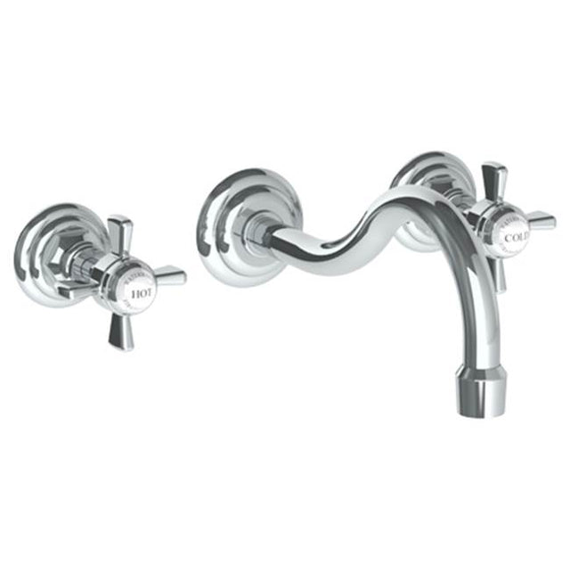 Watermark - Wall Mounted 3 Hole Lavatory Set with 8 3/4'' CTC Spout - Vintage Copper