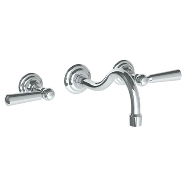 Watermark - Wall Mounted 3 Hole Lavatory Set with 8 3/4'' CTC Spout - Vintage Copper