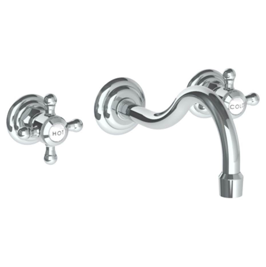 Watermark - Wall Mounted 3 Hole Lavatory Set with 8 3/4'' CTC Spout - Vintage Copper
