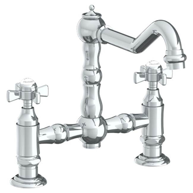 Watermark - Deck Mounted Bridge Kitchen Faucet - Vintage Brass