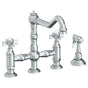 Watermark - Deck Mounted Bridge Kitchen Faucet with Side Spray - Vintage Copper