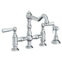 Watermark - Deck Mounted Bridge Kitchen Faucet with Side Spray - Vintage Copper