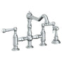 Watermark - Deck Mounted Bridge Kitchen Faucet with Side Spray - Vintage Copper