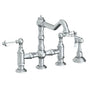 Watermark - Deck Mounted Bridge Kitchen Faucet with Side Spray - Vintage Copper