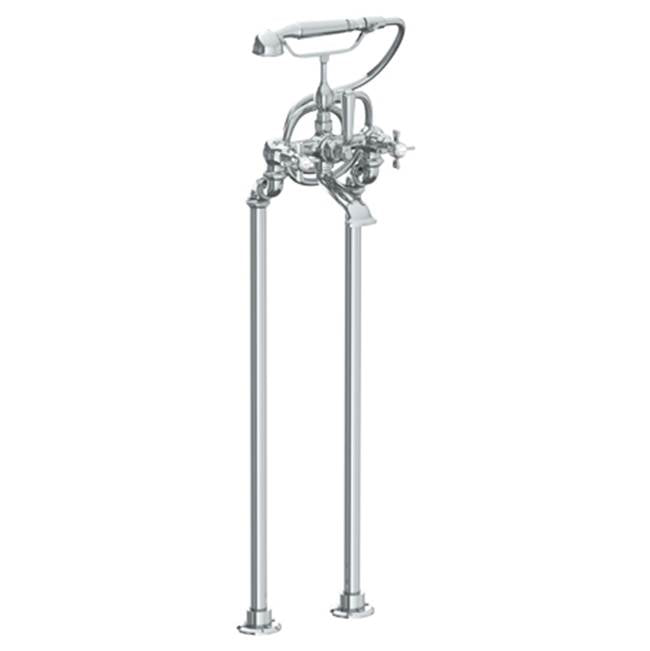 Watermark - Floor Standing Bath Set with Hand Shower - Vintage Copper