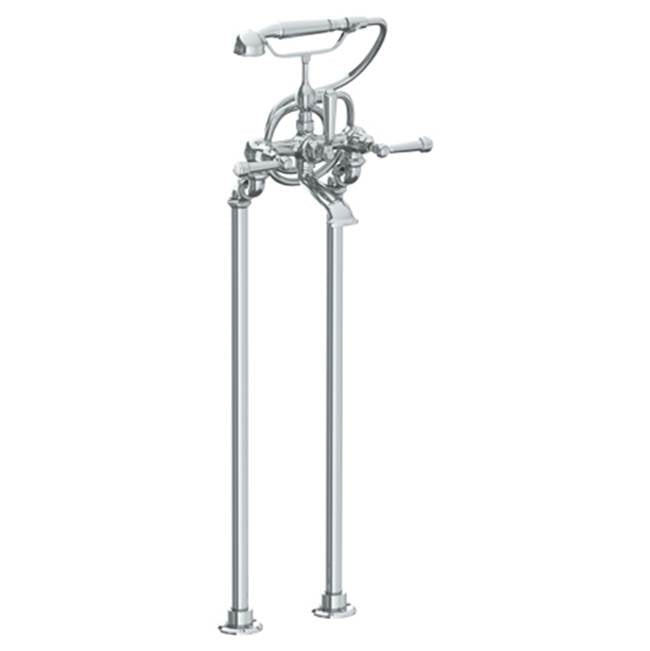 Watermark - Floor Standing Bath Set with Hand Shower - Vintage Copper